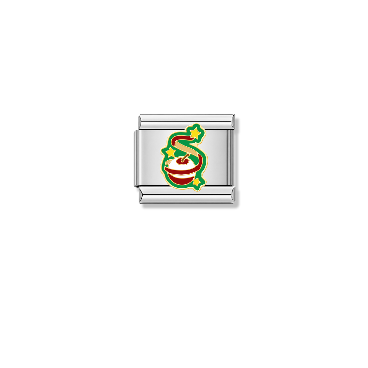Ribbon Ornament – silver Italian charm by Italycharm