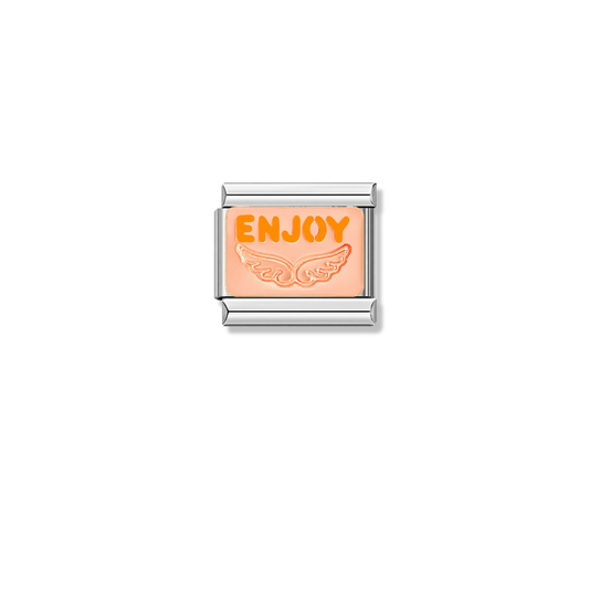 Rose Enjoy – silver Italian charm by Italycharm