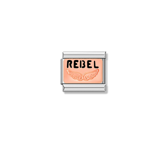 Rose Rebel – silver Italian charm by Italycharm