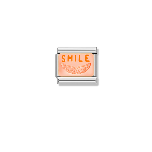 Rose Smile – silver Italian charm by Italycharm