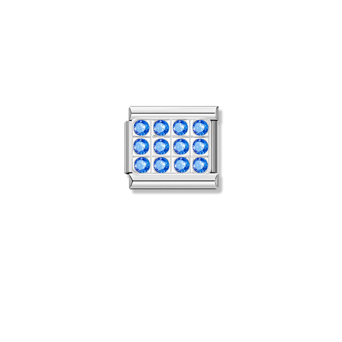 Royal Charm with Blue CZ – silver Italian charm by Italycharm