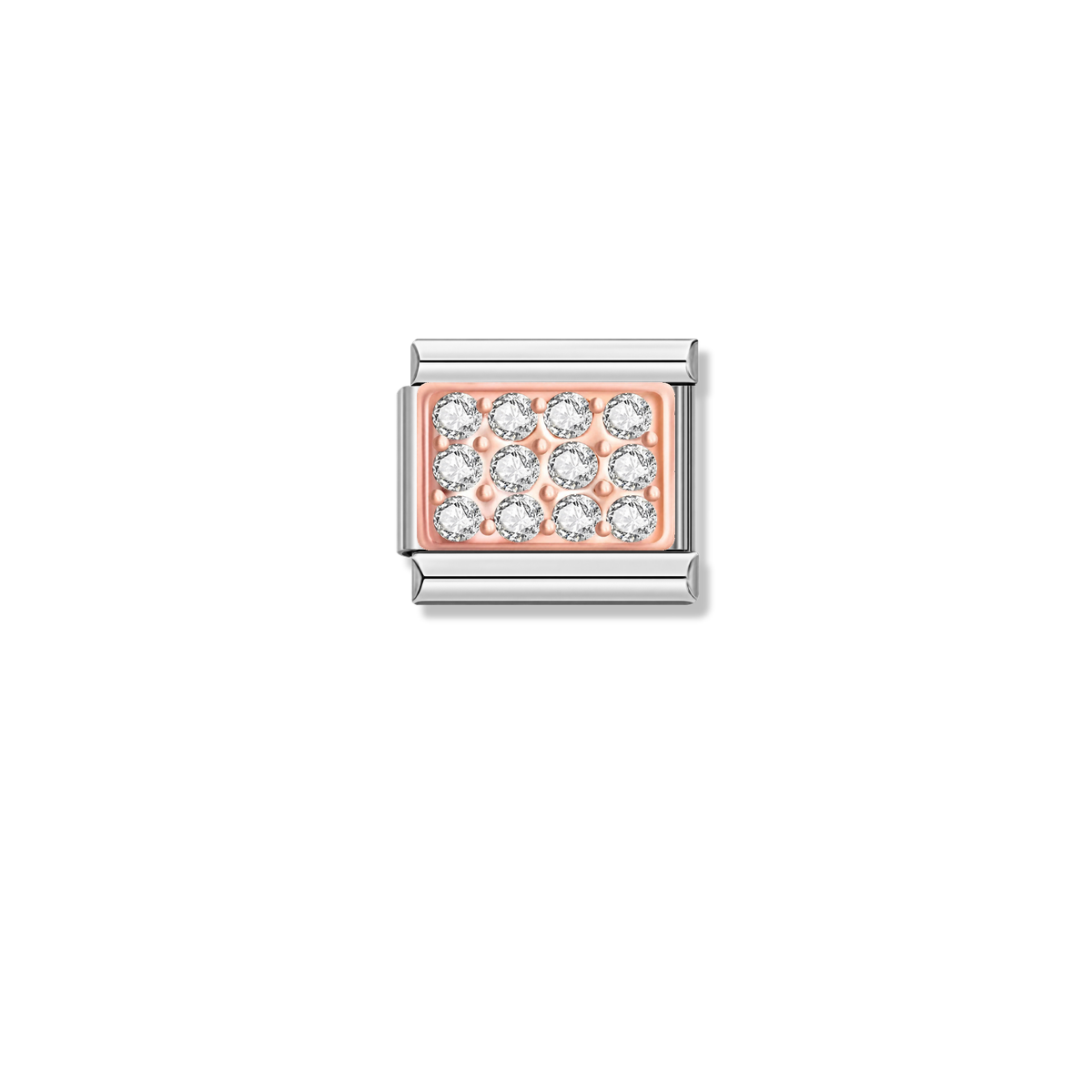 Royal Charm with White CZ – silver Italian charm by Italycharm