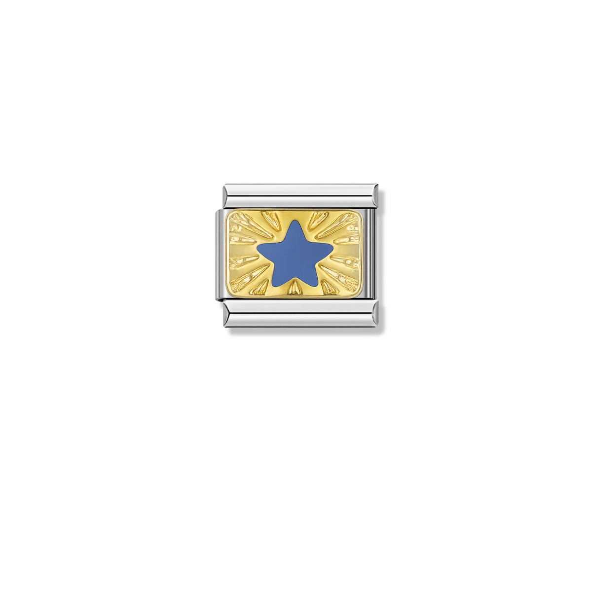 Radiant Blue Star – silver Italian charm by Italycharm