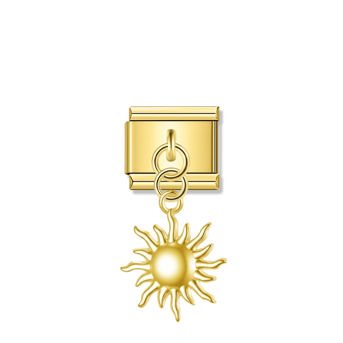 Radiant Sun – Gold Italian Pendant Charm – Italian charm by Italycharm