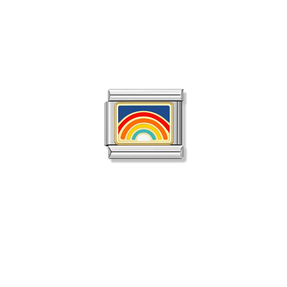 Rainbow – silver Italian charm by Italycharm