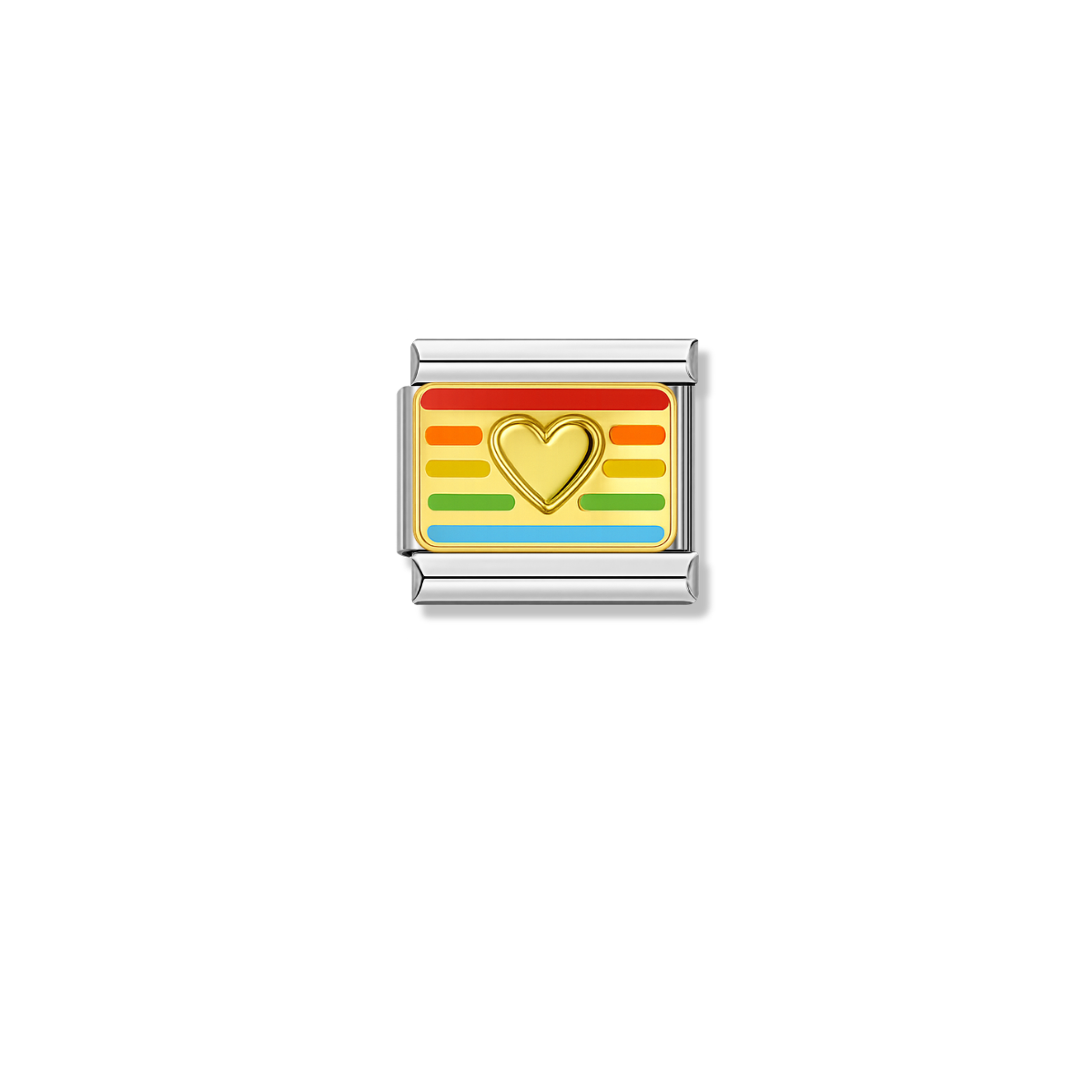 Rainbow Flag – silver Italian charm by Italycharm
