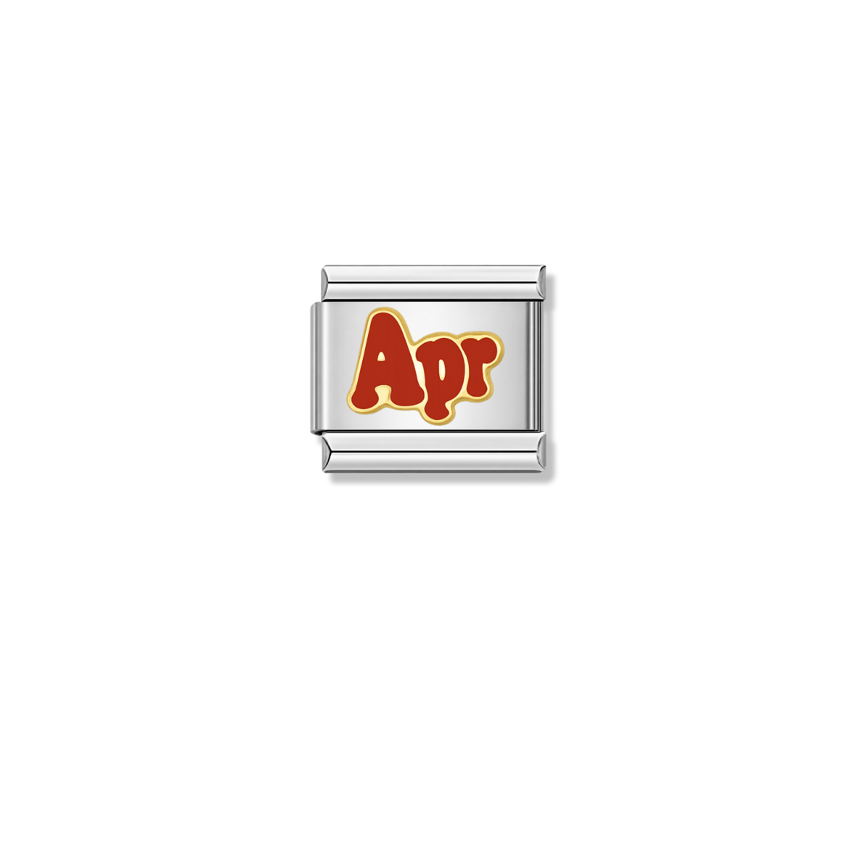 Red April – silver Italian charm by Italycharm