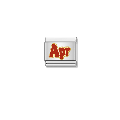 Red April – silver Italian charm by Italycharm