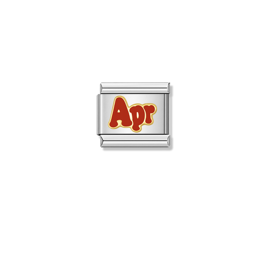 Red April – silver Italian charm by Italycharm