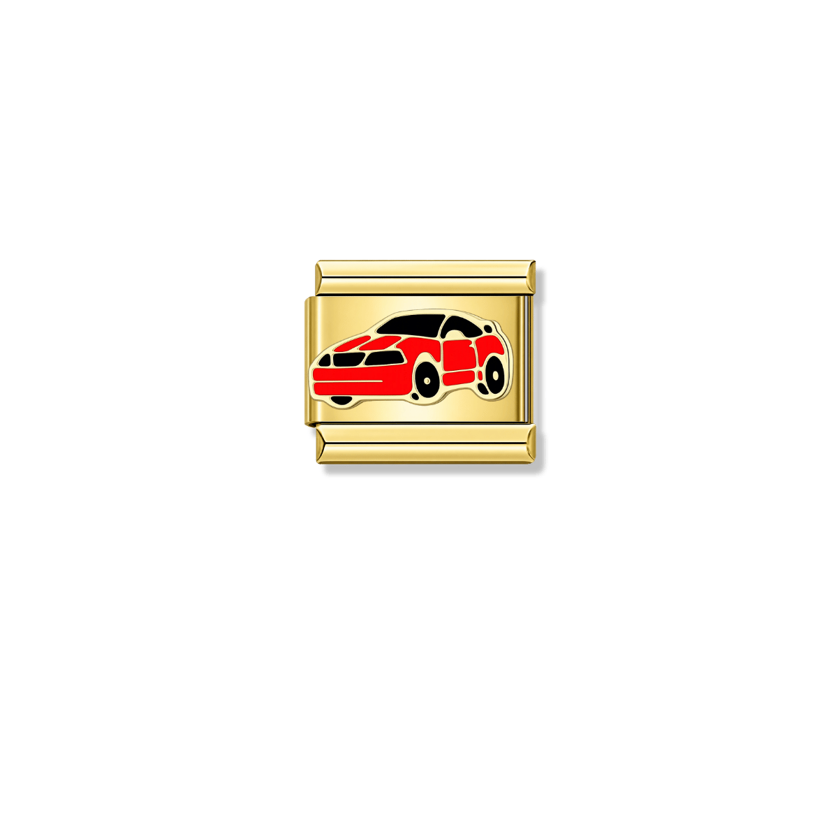 Red Car – gold Italian charm by Italycharm