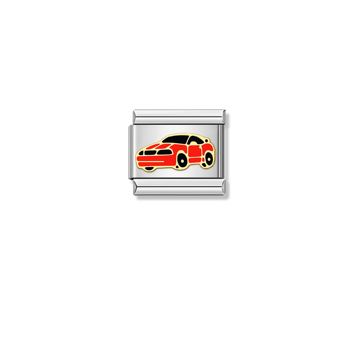 Red Car – silver Italian charm by Italycharm