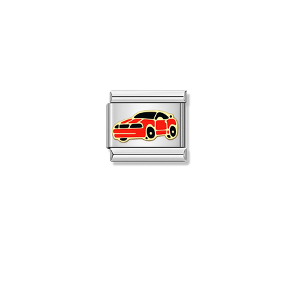 Red Car – silver Italian charm by Italycharm