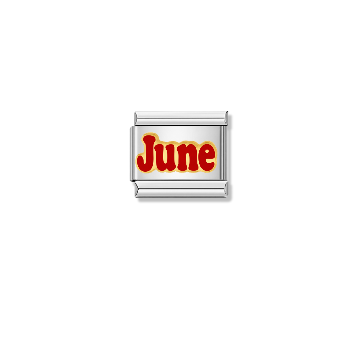 Red June – silver Italian charm by Italycharm