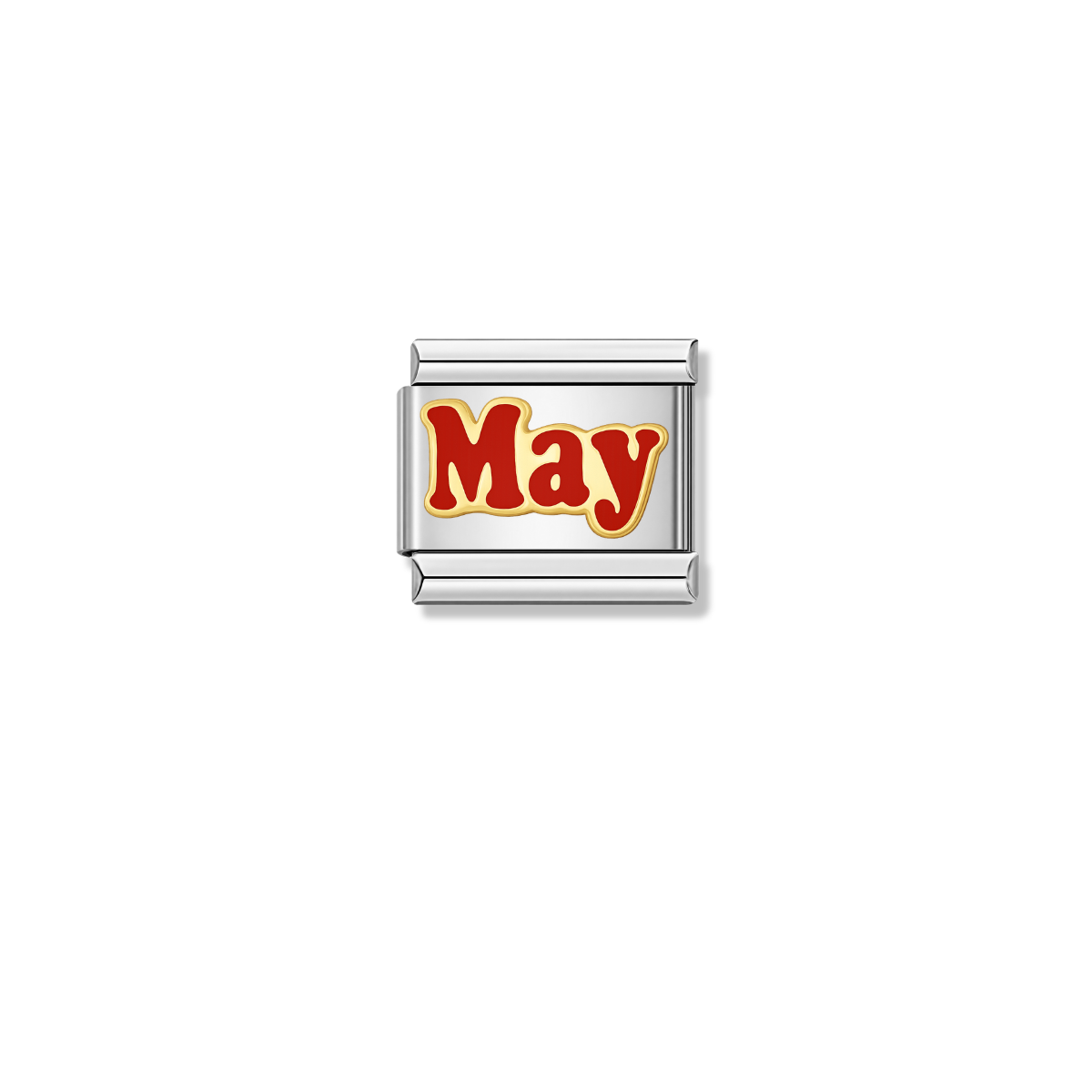 Red May – silver Italian charm by Italycharm