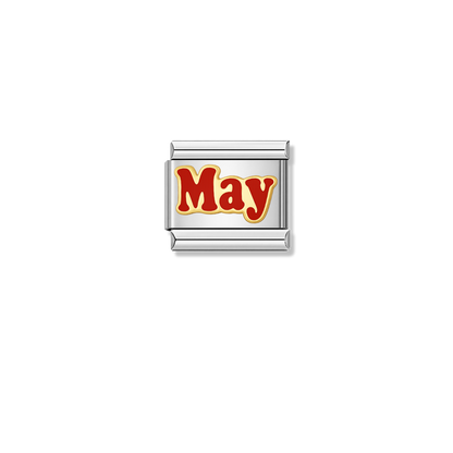 Red May – silver Italian charm by Italycharm