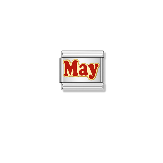 Red May – silver Italian charm by Italycharm