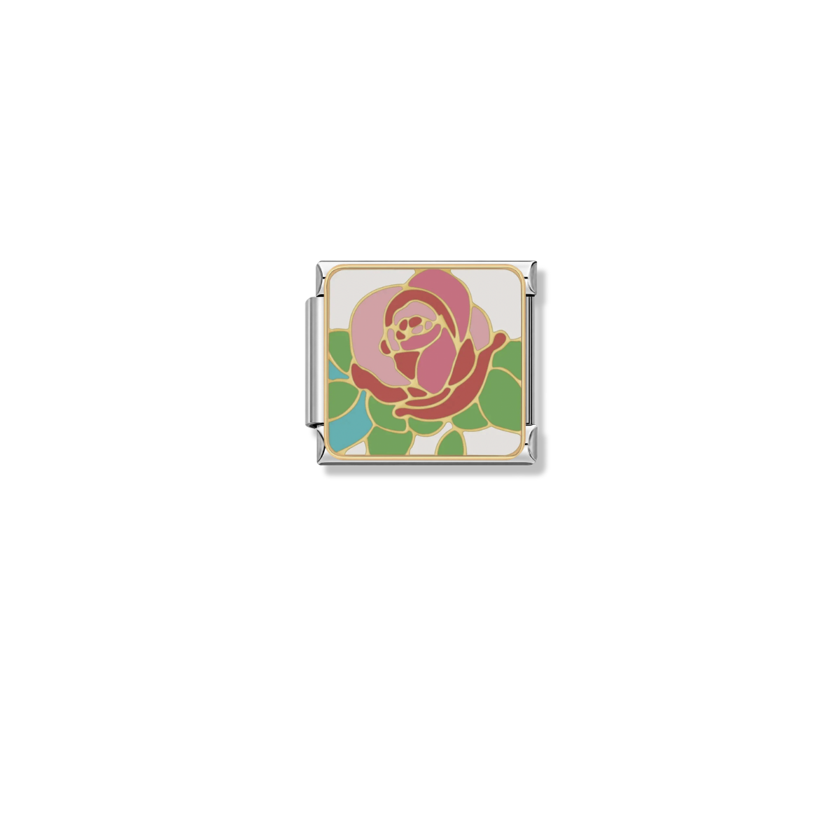 Rose – silver Italian charm by Italycharm