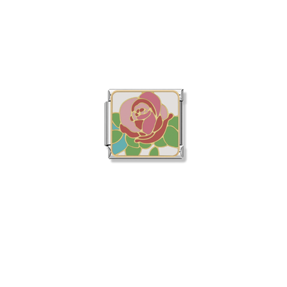 Rose – silver Italian charm by Italycharm
