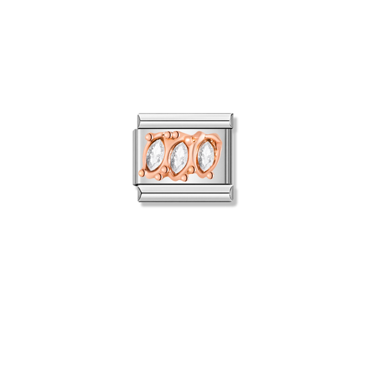Royal Charm with CZ – silver Italian charm by Italycharm