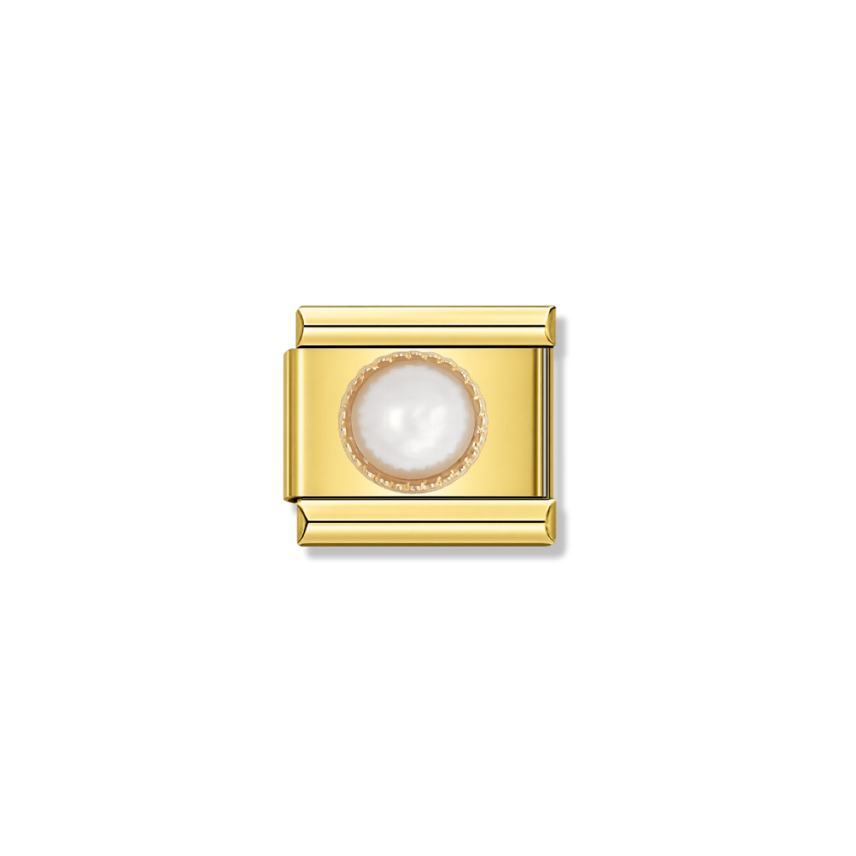 Royal Pearl Resin – gold Italian charm by Italycharm
