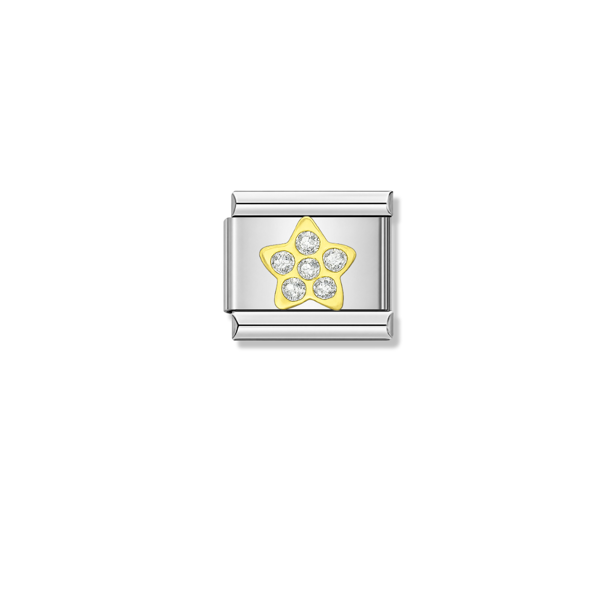Royal Star with CZ – silver Italian charm by Italycharm