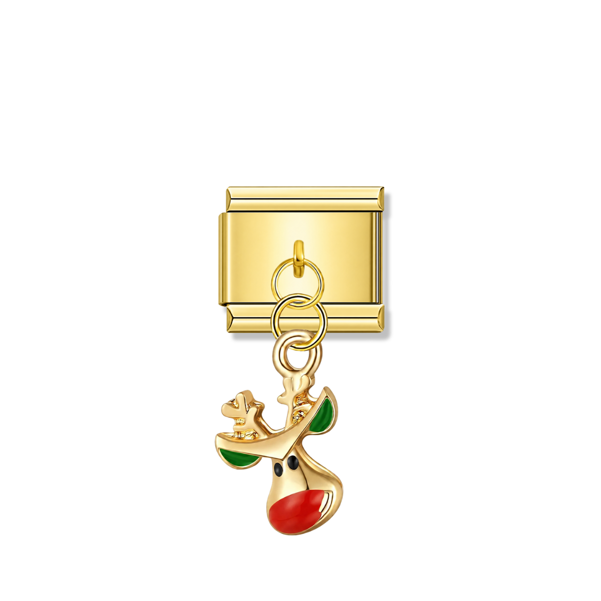 Rudolph Glow – gold Italian pendant charm by Italycharm