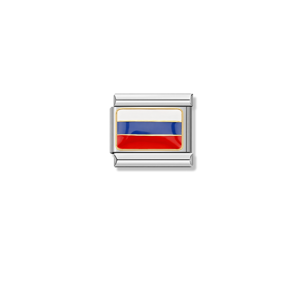 Russia Flag – silver Italian charm by Italycharm