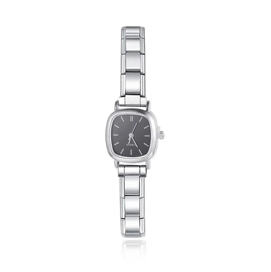 Black Elegance Square Watches – Italian charm watch by Italycharm