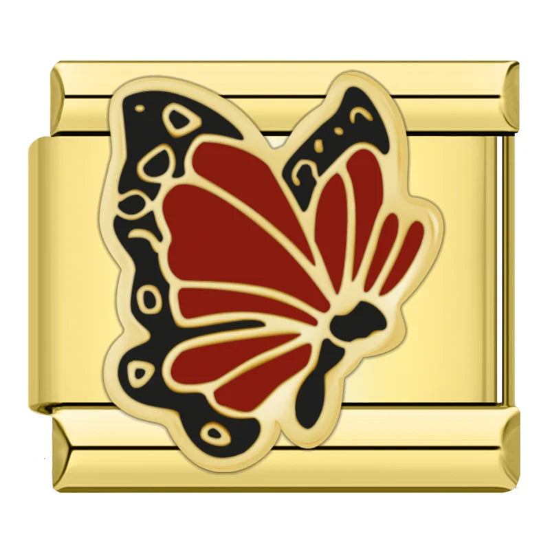 Red Butterfly - Gold Charm - Charmris