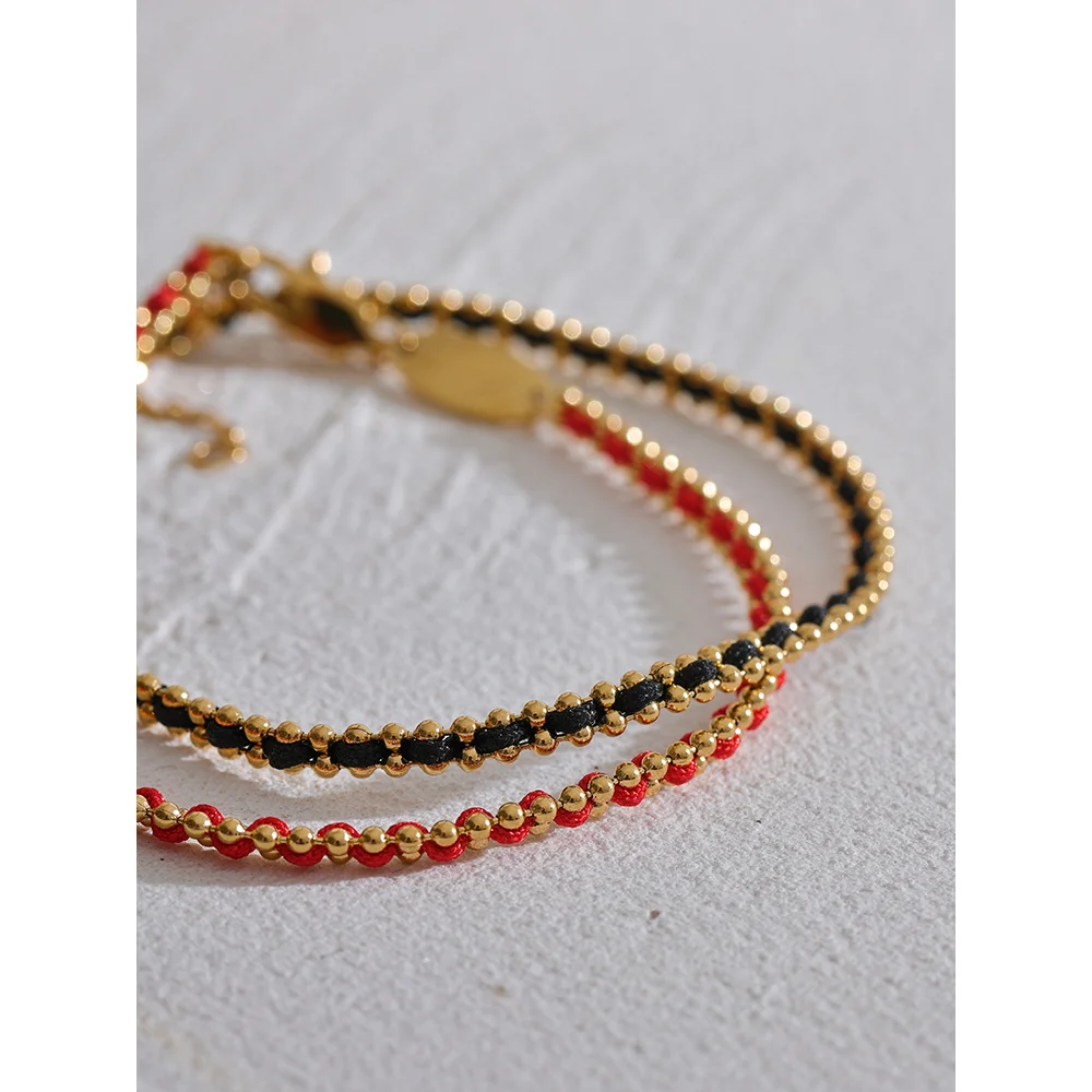 Lucky Red Cord Chain Bracelet