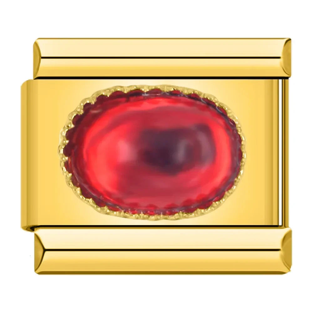 Elegant Ruby Resin - Gold Charm - Charmris