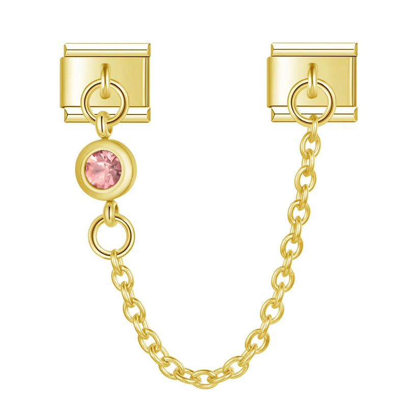 Sweet Dream with CZ gold chain charm - Charmris