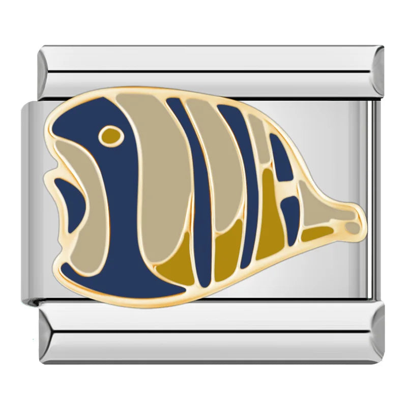 Tropical Fish – Silver Italian Charm - Charmris