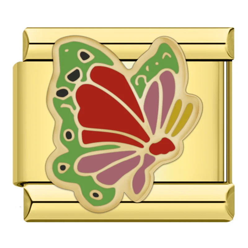 Spring Butterfly - Gold Charm - Charmris