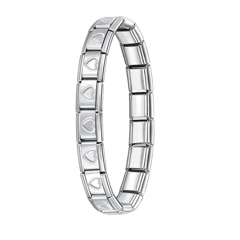 Classic Italian Bracelet with Hearts