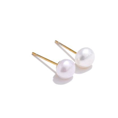 Lustre Pearl Stud Earrings Set