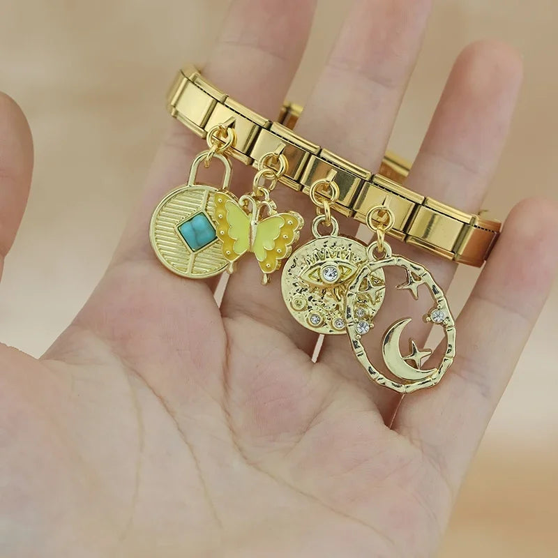 Fortune Circle – Gold Pendant Charm - Charmris
