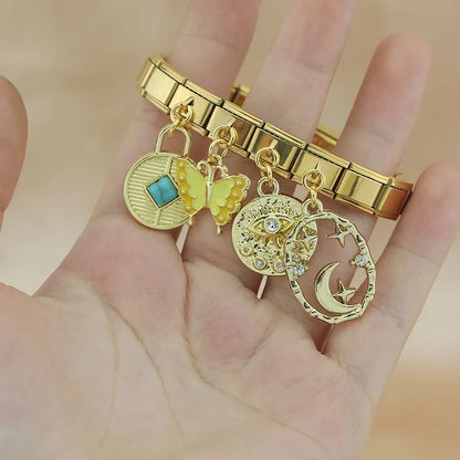 Fortune Circle – Gold Pendant Charm - Charmris