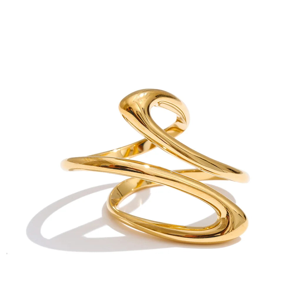 Ripple Interlaced Wave Ring