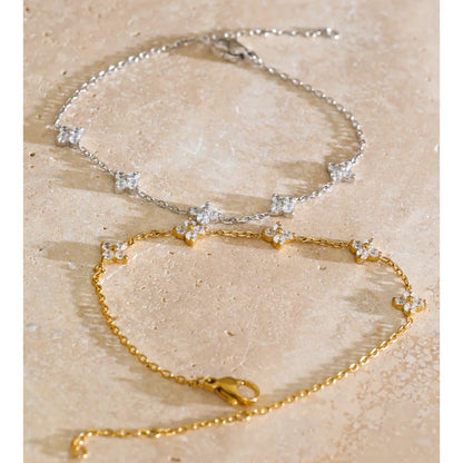 Wildflower Pavé Chain Bracelet