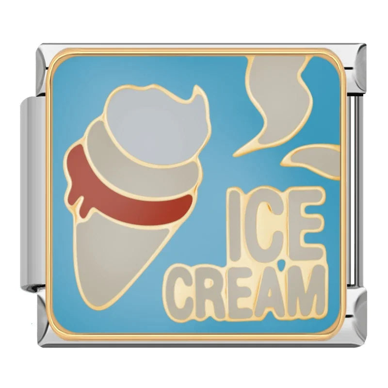 Ice Cream Summer - Silver Italian Charm - Charmris