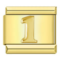 Golden Number 1 - Gold Charm
