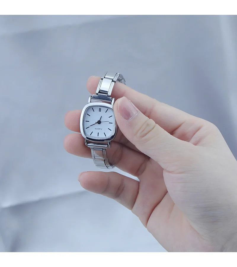 White Elegance Square Watches - Charmris