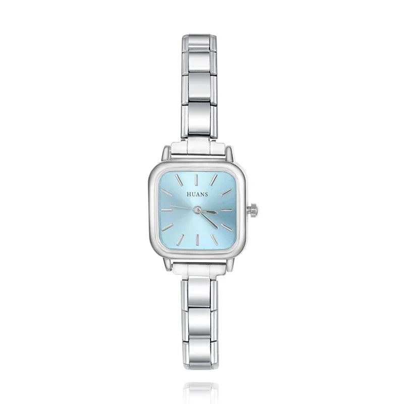 Elara Square – Sky Mist | Italycharm Women's Watch - Charmris