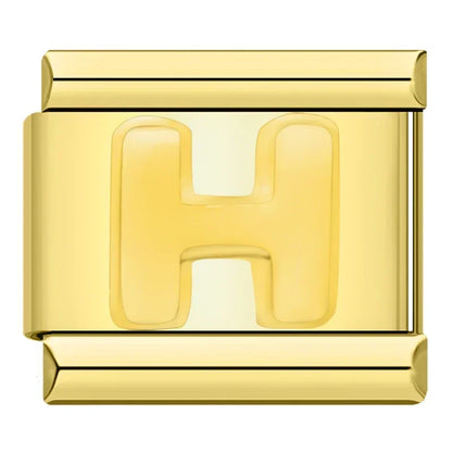 Golden Letter H - Gold Charm - Charmris