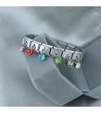 November Birthstone with CZ - Silver Pendant Charm