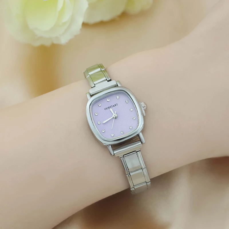 Purple Elegance Square Watches