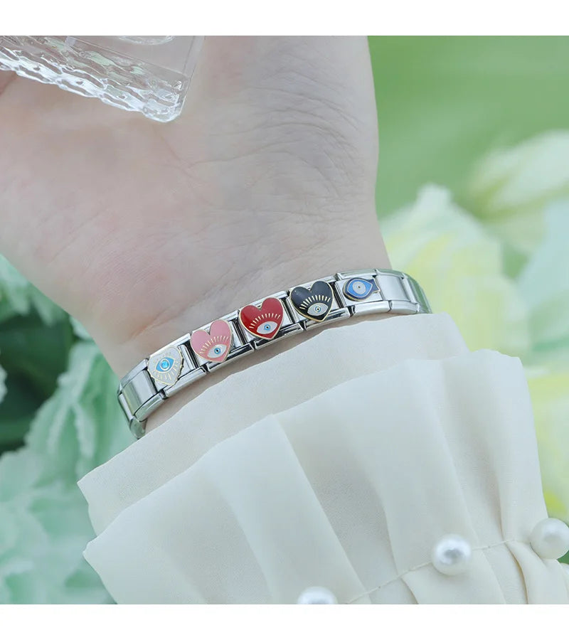 Romantic Blue-Eyed Heart - Silver Charm - Charmris