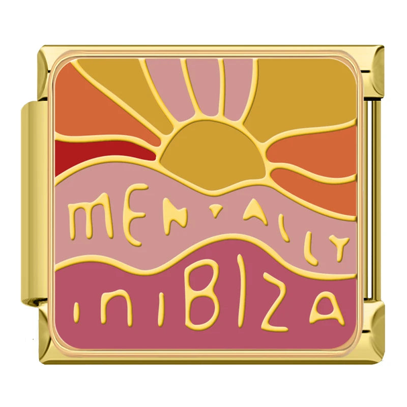 Mentally in Lbiza - Gold Charm - Charmris