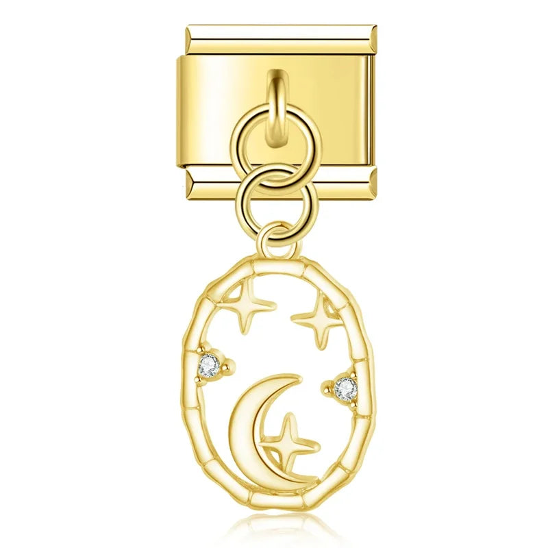 Lunar Whisper – Gold Pendant Charm - Charmris